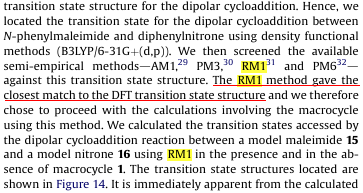 RM! DFT transition state structure